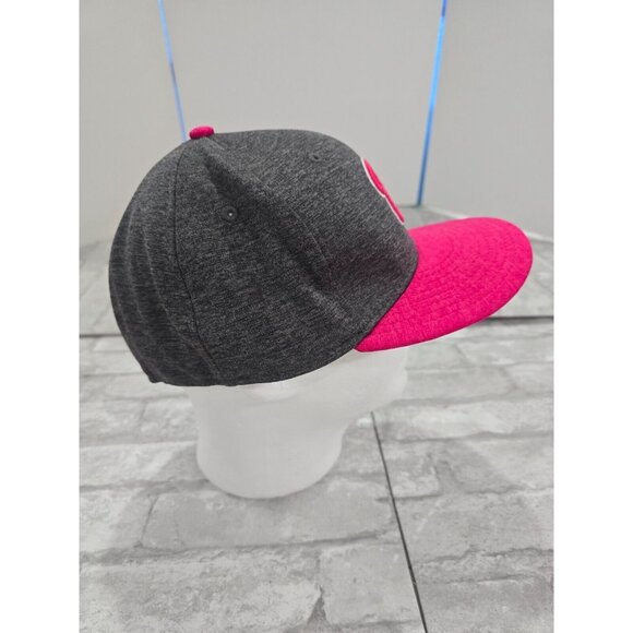 WASHINGTON NATIONALS Pink & Black New Era 7 5/8 Fitted Hat, Baseball Cap - Picture 5 of 10